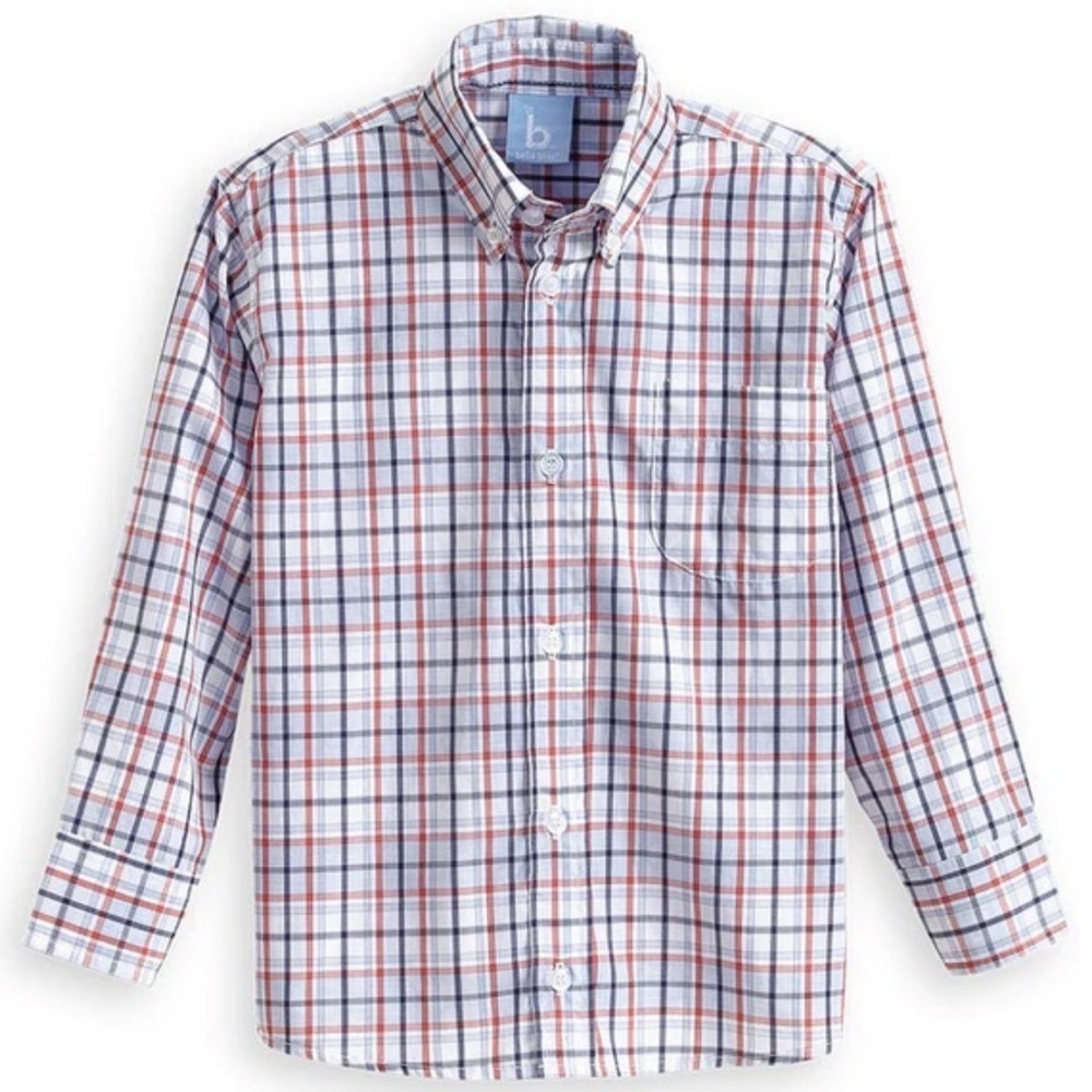 NWT Bella Bliss Button Down Shirt Bayview Check size 7